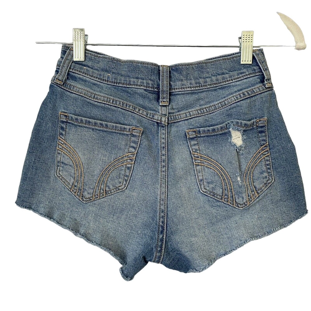 🌵 Hollister Women's Vintage Short High Rise Shorts Boho Distressed - Size 0/24 - Picture 3 of 5